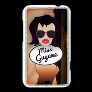 Coque HTC Desire 200 Miss Guyane Brune