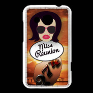 Coque HTC Desire 200 Miss Réunion Brune