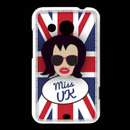 Coque HTC Desire 200 Miss UK Brune