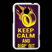 Coque HTC Desire 200 Keep Calm and Burn Out violet