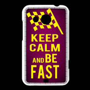 Coque HTC Desire 200 Keep Calm and Be Fast Rose
