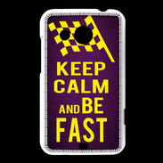 Coque HTC Desire 200 Keep Calm and Be Fast Violet