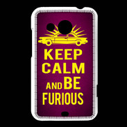 Coque HTC Desire 200 Keep Calm and Be Furious Rose