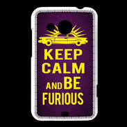 Coque HTC Desire 200 Keep Calm and Be Furious Violet