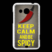Coque HTC Desire 200 Keep Calm and Be Spicy Gris