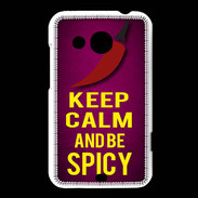 Coque HTC Desire 200 Keep Calm and Be Spicy Rose
