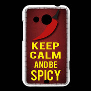Coque HTC Desire 200 Keep Calm and Be Spicy Rouge