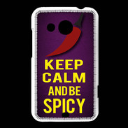 Coque HTC Desire 200 Keep Calm and Be Spicy Violet