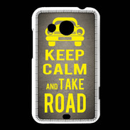 Coque HTC Desire 200 Keep Calm and Take o road 2 Gris
