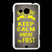 Coque HTC Desire 200 Keep Calm and Be the First Gris