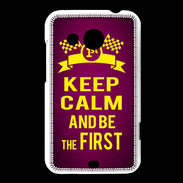 Coque HTC Desire 200 Keep Calm and Be the First Rose