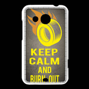 Coque HTC Desire 200 Keep Calm and Burn Out Gris