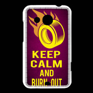 Coque HTC Desire 200 Keep Calm and Burn Out Rose