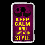 Coque HTC Desire 200 Keep Calm and Have a good Style Rose