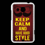 Coque HTC Desire 200 Keep Calm and Have a good Style Rouge