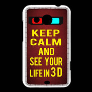 Coque HTC Desire 200 Keep Calm and See your life 3D Rouge