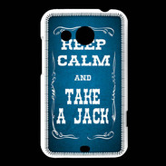 Coque HTC Desire 200 Keep Calm and Take Jack Bleu
