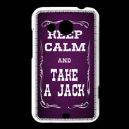Coque HTC Desire 200 Keep Calm and Take Jack Violet