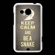 Coque HTC Desire 200 Keep Calm and Be a Snake Gris