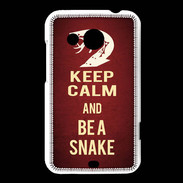 Coque HTC Desire 200 Keep Calm and Be a Snake Rouge