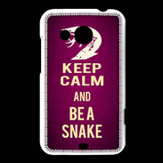 Coque HTC Desire 200 Keep Calm and Be a Snake Rose