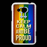 Coque HTC Desire 200 Keep Calm and Be proud Women Gay