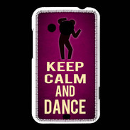 Coque HTC Desire 200 Keep Calm and Dance Rose