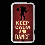 Coque HTC Desire 200 Keep Calm and Dance Rouge