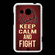 Coque HTC Desire 200 Keep Calm and Fight Rouge