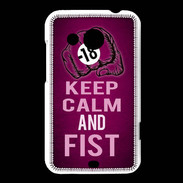 Coque HTC Desire 200 Keep Calm and Fist Rose