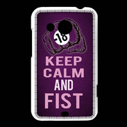 Coque HTC Desire 200 Keep Calm and Fist Violet