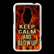 Coque HTC Desire 200 Keep Calm and Grenade Feu