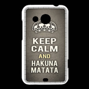 Coque HTC Desire 200 Keep Calm and Hakuna Matata Gris