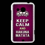 Coque HTC Desire 200 Keep Calm and Hakuna Matata rose
