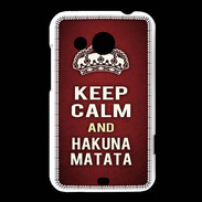 Coque HTC Desire 200 Keep Calm and Hakuna Matata Rouge