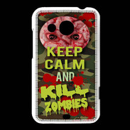 Coque HTC Desire 200 Keep Calm and Kill Zombies camouflage