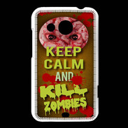 Coque HTC Desire 200 Keep Calm and Kill Zombies Orange