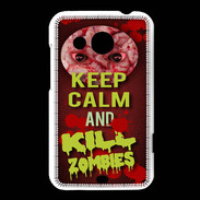 Coque HTC Desire 200 Keep Calm and Kill Zombies Rouge