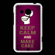 Coque HTC Desire 200 Keep Calm and Make cake Rose