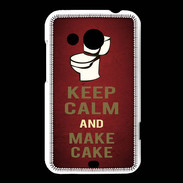 Coque HTC Desire 200 Keep Calm and Make cake Rouge