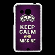 Coque HTC Desire 200 Keep Calm and Miskine Violet