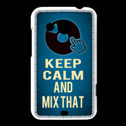 Coque HTC Desire 200 Keep Calm and Mix that Bleu