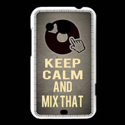 Coque HTC Desire 200 Keep calm and Mix That Gris