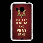 Coque HTC Desire 200 Keep Calm and Pray jewish Rouge
