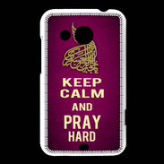 Coque HTC Desire 200 Keep Calm and Pray Muslim Rose