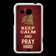 Coque HTC Desire 200 Keep Calm and Pray Muslim Rouge