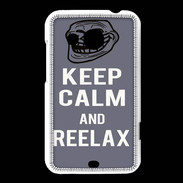 Coque HTC Desire 200 Keep Calm and Reelax Gris