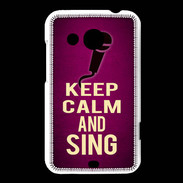 Coque HTC Desire 200 Keep Calm and Sing Rose