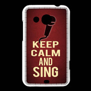 Coque HTC Desire 200 Keep Calm and Sing Rouge