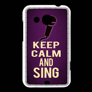 Coque HTC Desire 200 Keep Calm and Sing Violet
